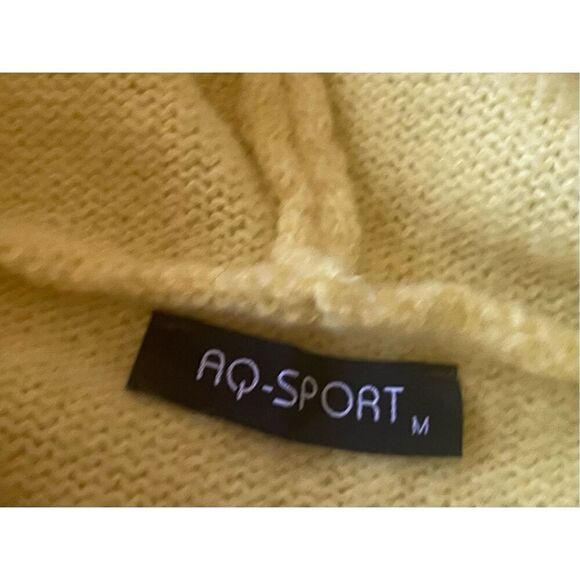 AQ-SPORT Women’s Knit Hoodie Sweater Yellow Size M - Picture 2 of 7